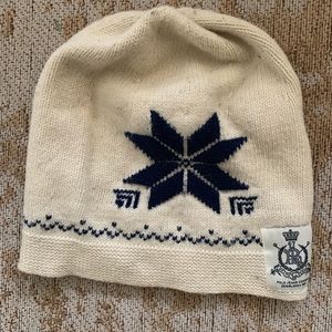 Polo Jeans Co. cream snowflake beanie